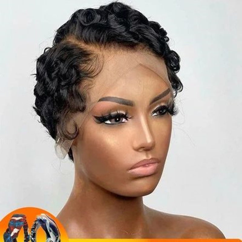 Human Hair Body Wave Pixie Cut Bob Wig – T Frontal Deep Wave Short Lace Wig