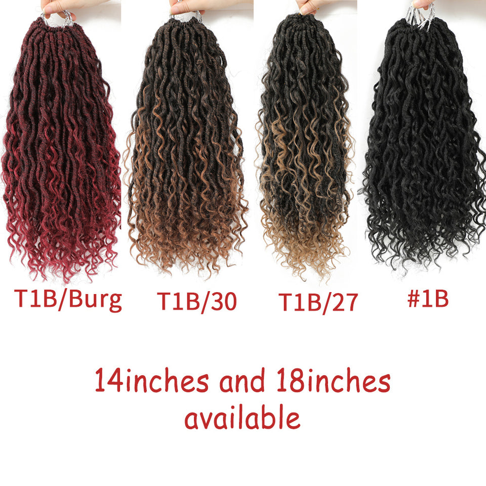 Crochet Dirty Braids Hair – Chemical Fiber Faux Locs, Bohemian Braid Extensions