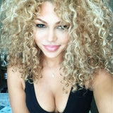 African Small Curly Afro Wig – Short Natural Curls Headgear, High Temperature Silk