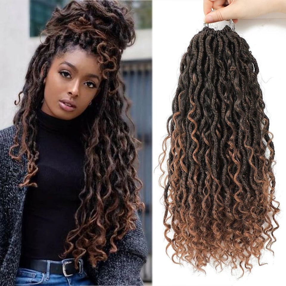 Crochet Dirty Braids Hair – Chemical Fiber Faux Locs, Bohemian Braid Extensions
