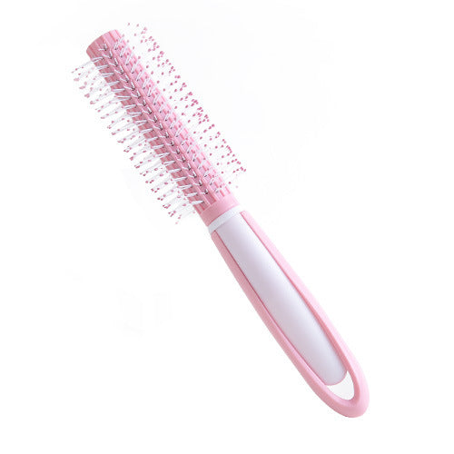 Household Curling Comb With Inner Buckle Shape Hairdressing Cylinder Roller Comb