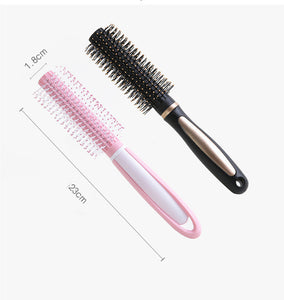 Household Curling Comb With Inner Buckle Shape Hairdressing Cylinder Roller Comb