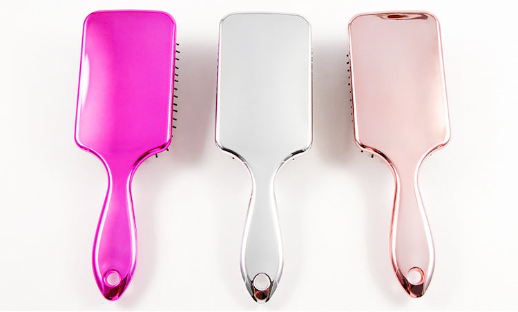 Electroplating Airbag Massage Comb Anti-Knotting Simple Multi-Color Optional Plastic Large Plate Comb