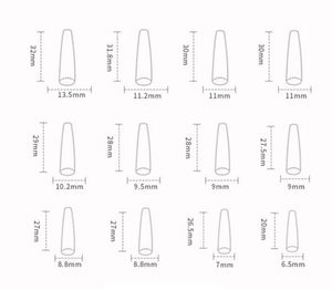 Long Ballet Diamond Long French Fake Nails