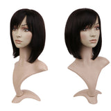 Real Hair Ribbon Bangs Head Cover Wig – Human Hair with Fringe, Natural Finish