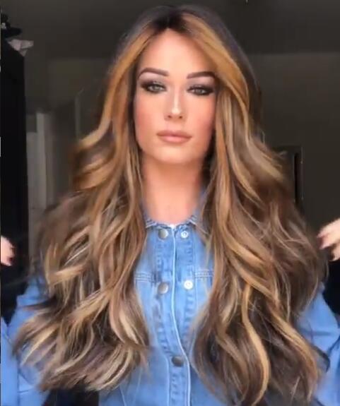 Medium Long Curly Hair Wig – Matte Chemical Fiber, Natural Bounce, 65cm