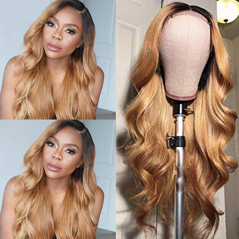 European & American Long Curly Wig – High Temperature Silk, Full Volume Women's Headgear