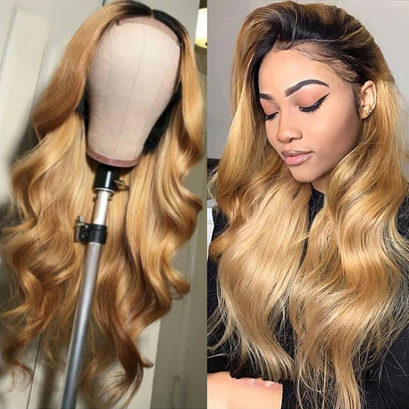 European & American Long Curly Wig – High Temperature Silk, Full Volume Women's Headgear