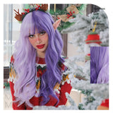 Cosplay Long Wave Red And Green Synthetic Wigs
