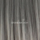 Wig European and American ladies short hair grandma gray hood