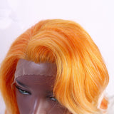 Fashion Chemical Fiber Orange White High Temperature Silk Lace Wig