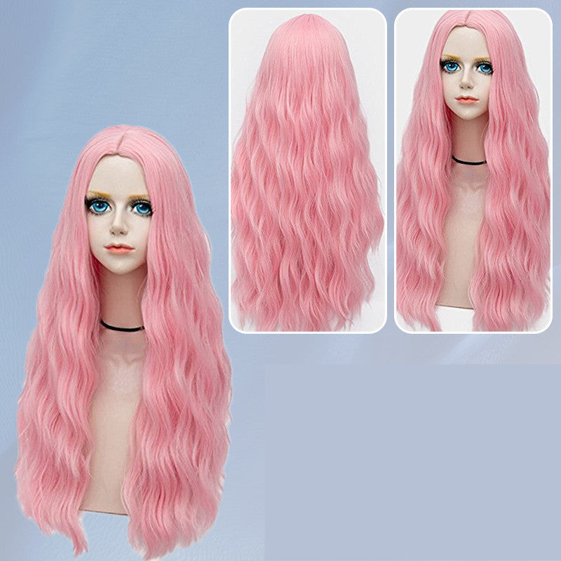 Mid Parting Multicolor Chemical Fiber Wig Full Head Cover