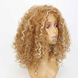African Small Curly Afro Wig – Short Natural Curls Headgear, High Temperature Silk