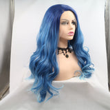 Chemical Fiber Front Lace Head Middle Parted Matte Long Curly Hair