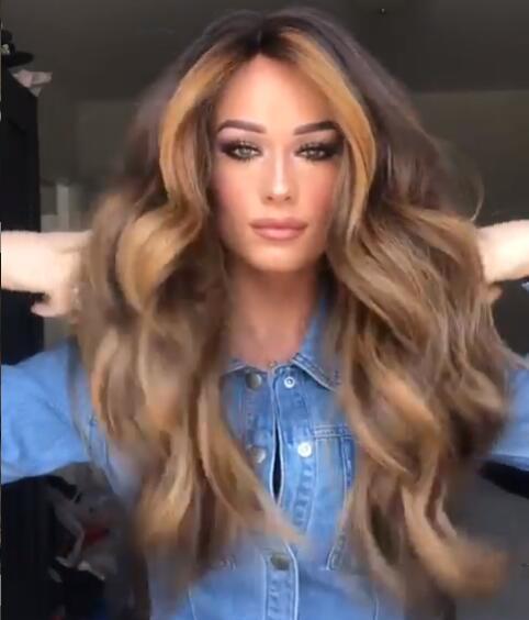 Medium Long Curly Hair Wig – Matte Chemical Fiber, Natural Bounce, 65cm