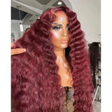 Wine Red Long Lace Front Wig – Creative Versatile Style, High Temperature Fiber