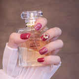 Nail Art Patch Wearing Nail Art Finished Short Rose Red Cat Eye