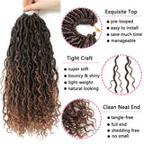 Crochet Dirty Braids Hair – Chemical Fiber Faux Locs, Bohemian Braid Extensions