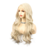 Women's Big Wave Front Lace Wig – Chemical Fiber, Voluminous Curls Full Head Cover