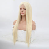 Gold Front Lace Hand-Hooked Long Straight Wig – Premium Women's Hair Cover
