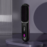 Wireless Hair Straightener Flat Iron Mini 2 IN 1 Roller USB 5000mAh Max 200 Degree Portable Cordless Curler 4 Levels Dry And Wet Uses