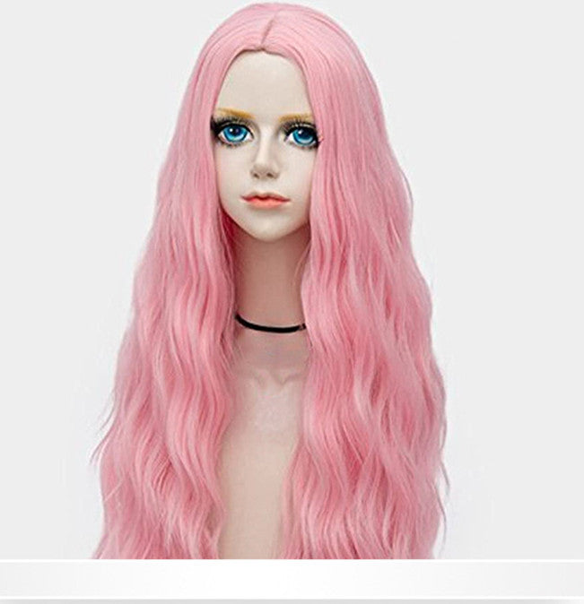 Mid Parting Multicolor Chemical Fiber Wig Full Head Cover