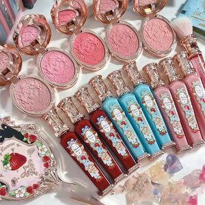 Flower Knows Strawberry Rococo Series Embossed Blush Velvet Matte Lip Glaze