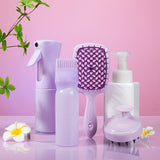 High Pressure Spray Bottle Cleaning Silicone Shampoo Brush Hollow Comb Hair Care Hair Dyeing Comb Suit