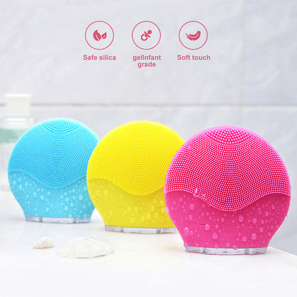 Electric waterproof silicone cleansing instrument