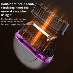 Electric Hot Comb Portable Mini Straight Hair Straightener Comb USB Rechargeable Anti-Scalding Styling Tool Straightening Brush