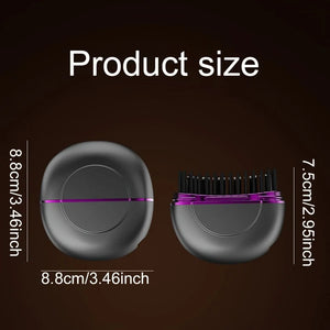 Electric Hot Comb Portable Mini Straight Hair Straightener Comb USB Rechargeable Anti-Scalding Styling Tool Straightening Brush