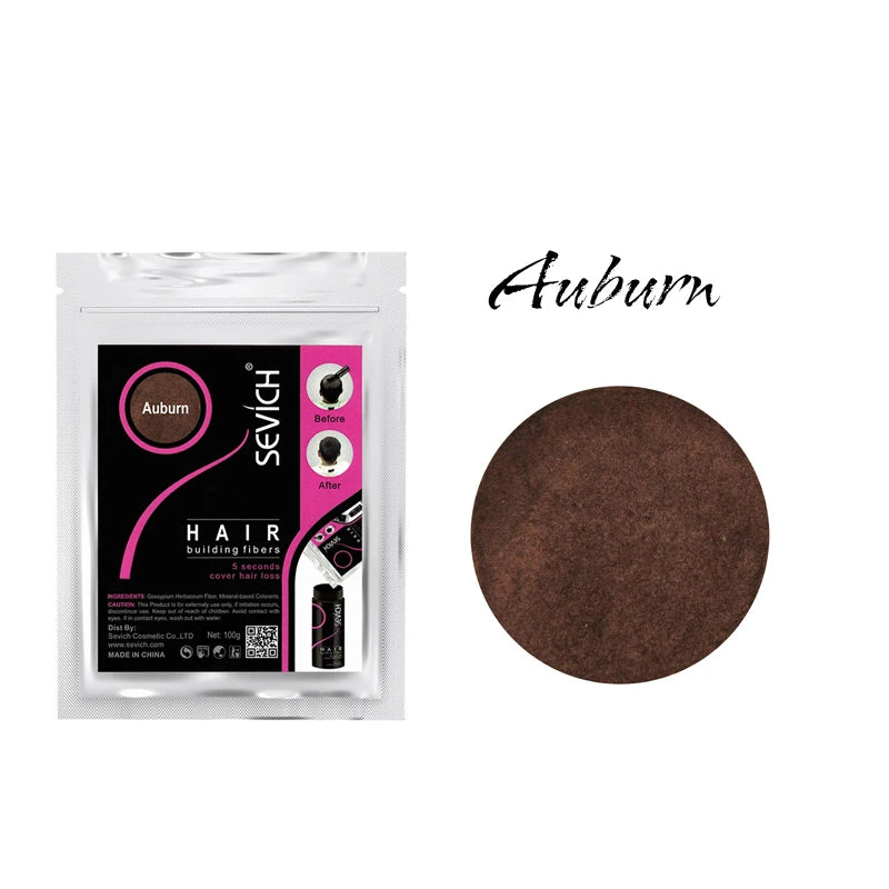 Beauty Salon Instant Thickening Hair Fiber Powder Thickening Hair Fibers Building Wig Extensions Refill Black Colors 100g