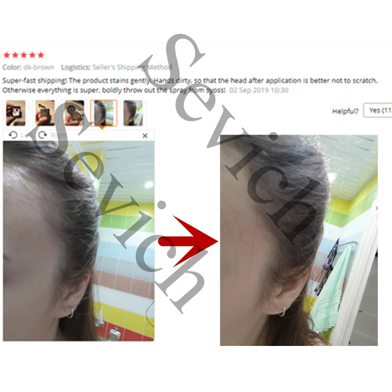Sevich Hair Building Fibers Hairline Modified Repair Hair Loss Shadow Trimming Powder Makeup Hair Concealer Natural Cover Beauty