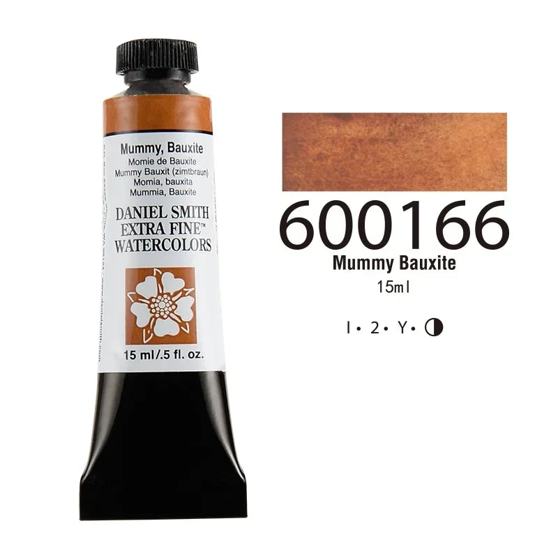 American DANIEL SMITH Series 1 Natural Mineral Extra Fine Watercolor Piant 15ml Paint Tube Painting Artists Drawing Supplies