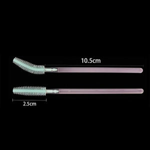 10Pcs Rose red Disposable Eyebrow Brushes,Silicone Eyelashes Brushes Transparent Mascara Wand Applicators Versatile Makeup Brush