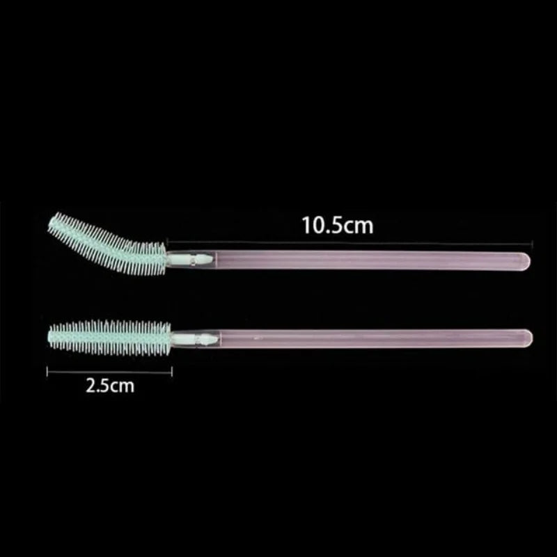 10Pcs Rose red Disposable Eyebrow Brushes,Silicone Eyelashes Brushes Transparent Mascara Wand Applicators Versatile Makeup Brush