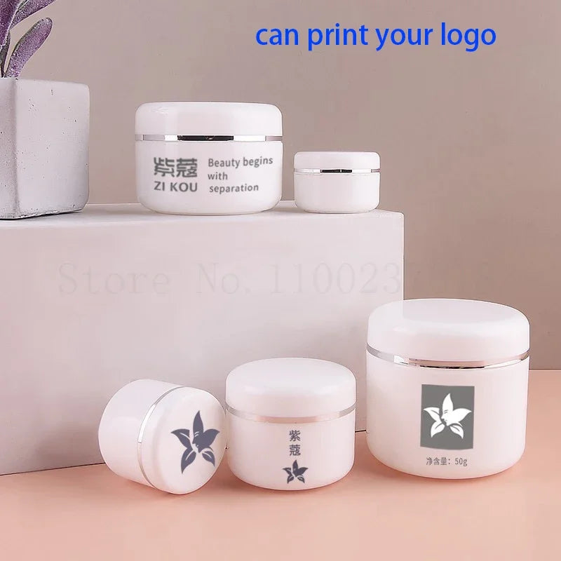 30Pcs/Lot PP Plastic Cream Container Jar Box Mask Sub Travel Bottle Face Lotion Cosmetic Refillable Travel size bottles Mascara