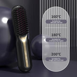 Cordless Hair Straightener Hot Heating Comb Professional Electric Brush for Hair Smoothing Iron Negative Ion Nourish Hair Care