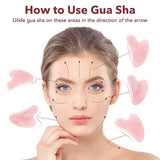 Natural Stone GuaSha Jade Facial Beauty Scraping Massage Tools Firm Skin Care Face Gua Sha SPA Physical Therapy