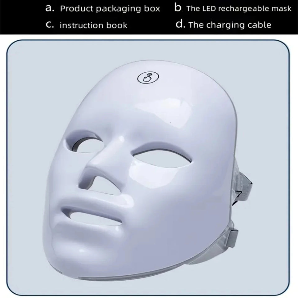 7 Color LED Photon Therapy Face Beauty Skin Care Phototherapy Mask for Light Treatment