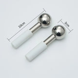 Mini 2pcs Ice Globes Stainless Steel Cryo Sticks for Face Eye Facial Cold Roller Cooling Globe for Puffiness Wrinkle Dark Circle