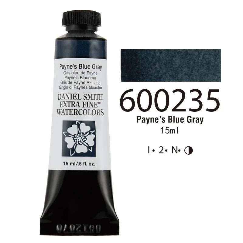 American DANIEL SMITH Series 1 Natural Mineral Extra Fine Watercolor Piant 15ml Paint Tube Painting Artists Drawing Supplies