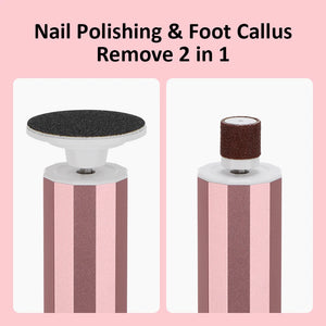Wireless Foot Care File Leg Heels Remove USB Rechargeable Dead Skin Pedicure Tool with Replacement Sandpaper Foot Care Tool