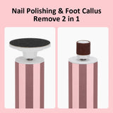 Wireless Foot Care File Leg Heels Remove USB Rechargeable Dead Skin Pedicure Tool with Replacement Sandpaper Foot Care Tool