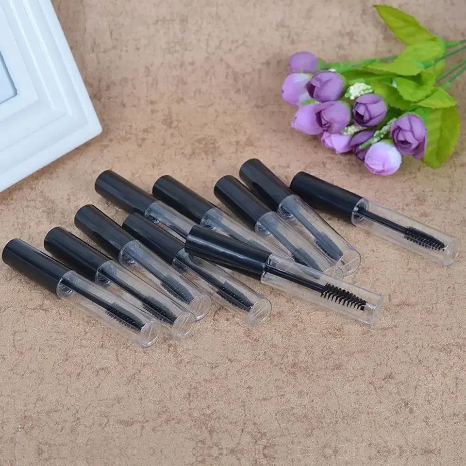 1pcs Refillable Mascara Empty Bottles Black Cap Plastic Mascara Tubes Eyelash Cream Container Eyelash Growth Liquid DIY Tools