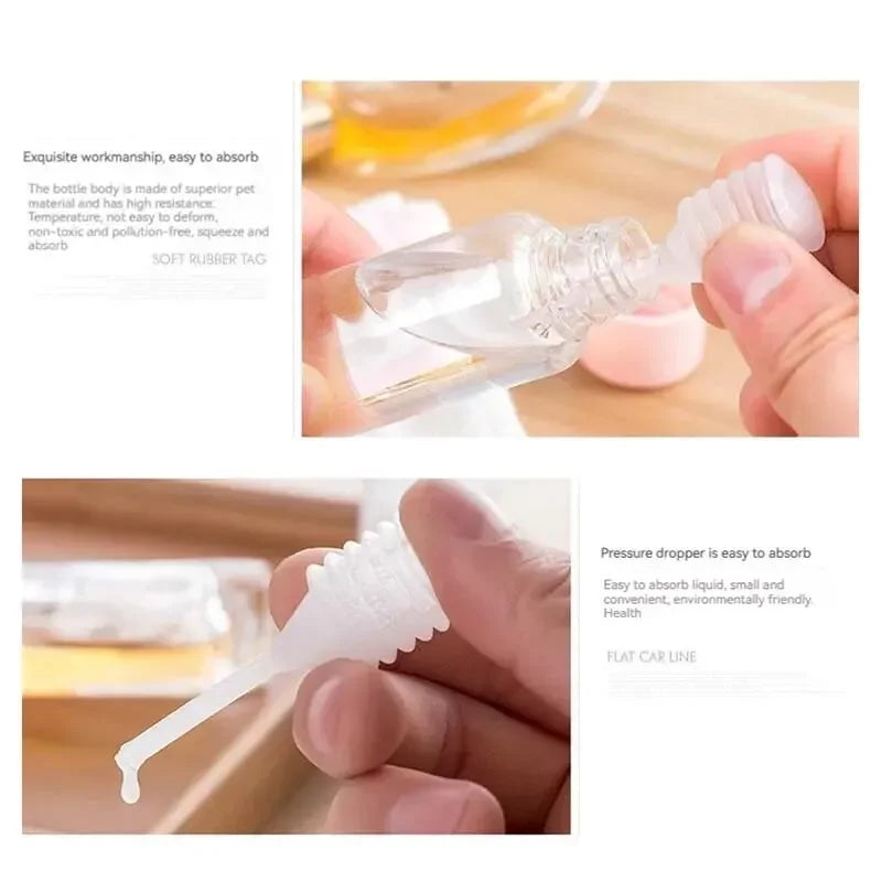 7PCS Travel Bottles Travel Multifunctional Dispenser  Toiletries Set Pressing Sample Spray Bottle Spray Bottle Mascara tube Vial