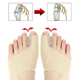 2Pcs Toe Separator Hallux Valgus Bunion Corrector Orthotics Feet Bone Thumb Adjuster Correction Pedicure Sock Straightener Tools