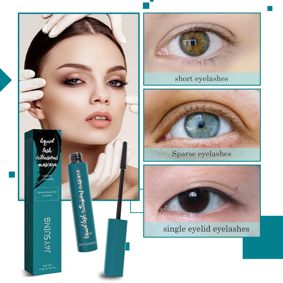 Volume Black Mascara Curling Waterproof Eyelashes Extension Lengthen Quick Drying Non Blooming Long Lasting Thick Fiber Mascara