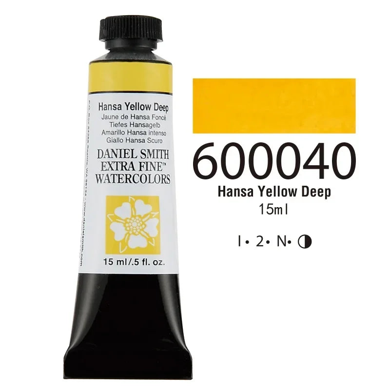 American DANIEL SMITH Series 1 Natural Mineral Extra Fine Watercolor Piant 15ml Paint Tube Painting Artists Drawing Supplies