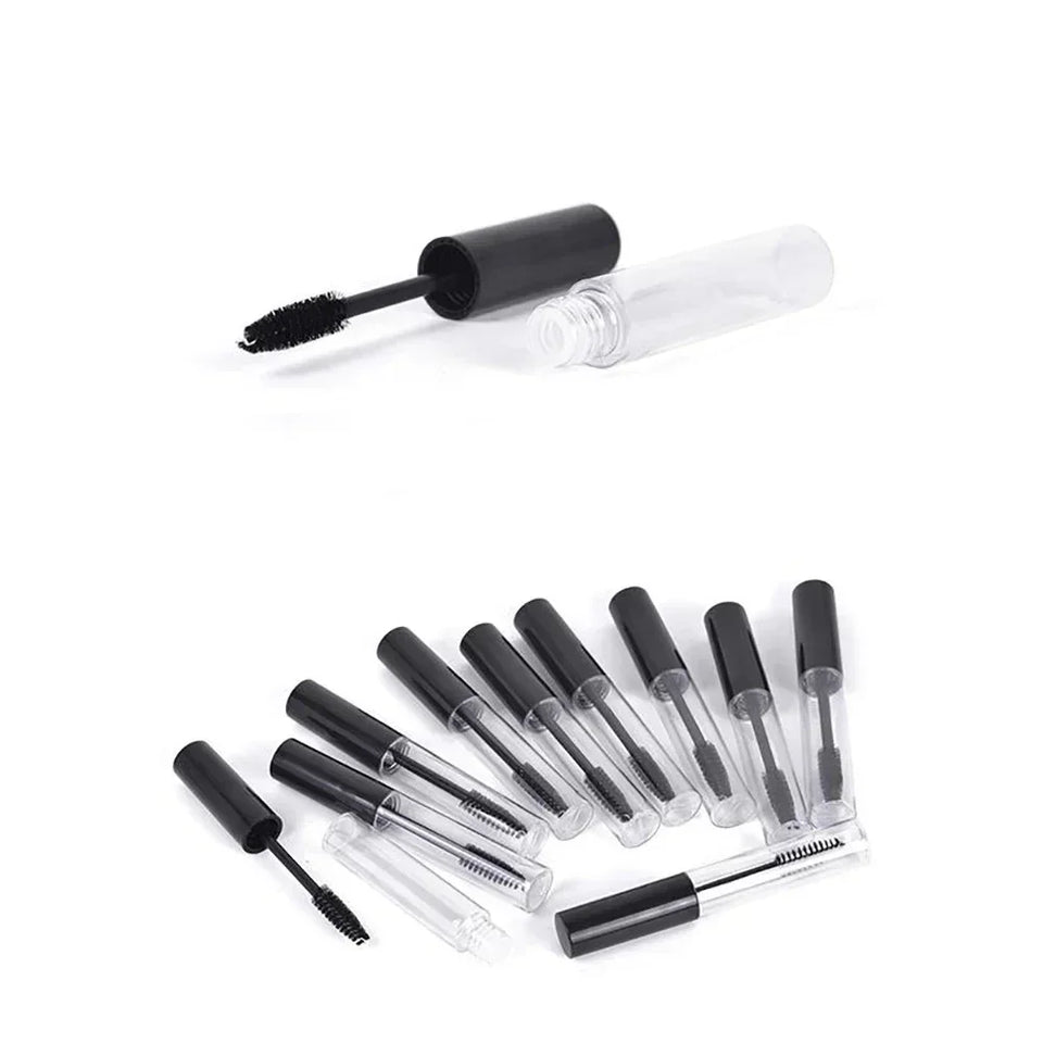 1pcs Refillable Mascara Empty Bottles Black Cap Plastic Mascara Tubes Eyelash Cream Container Eyelash Growth Liquid DIY Tools
